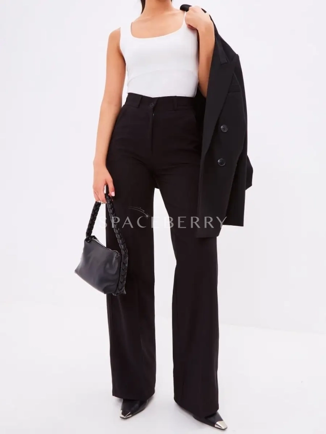 Брюки школьные палаццо прямые широкие классические